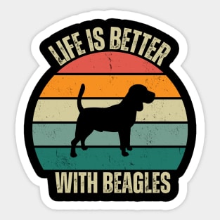 Life is Better with Beagles - A Joyful Companion for Every Dog Lover Sticker